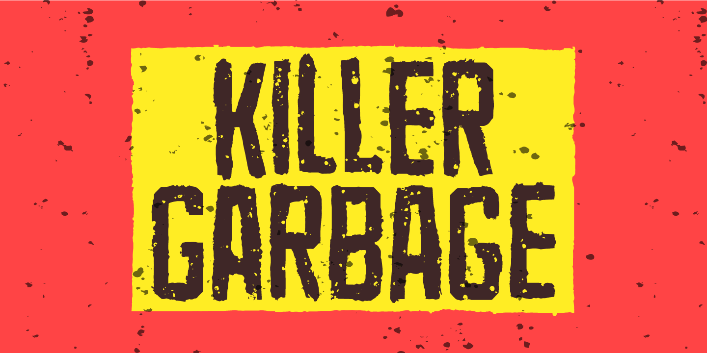 Пример шрифта Killer Garbage